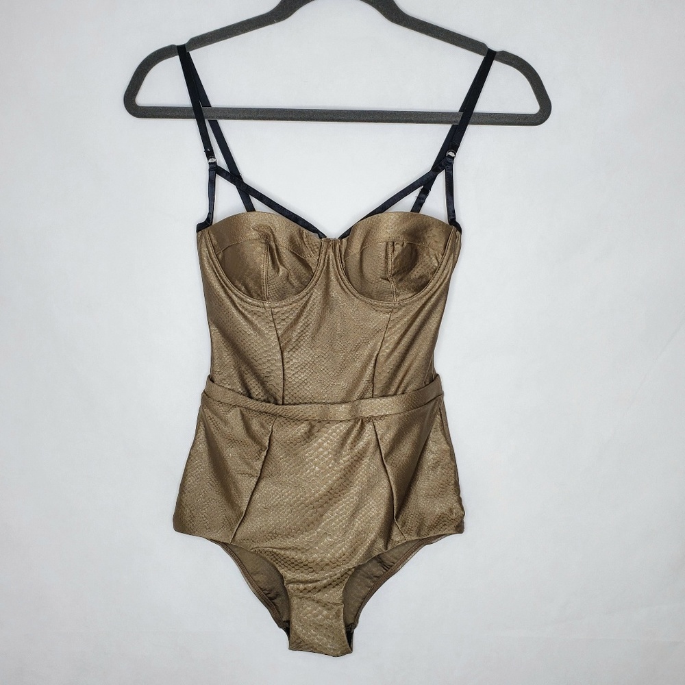 Zimmermann Gold One Piece Swimsuit